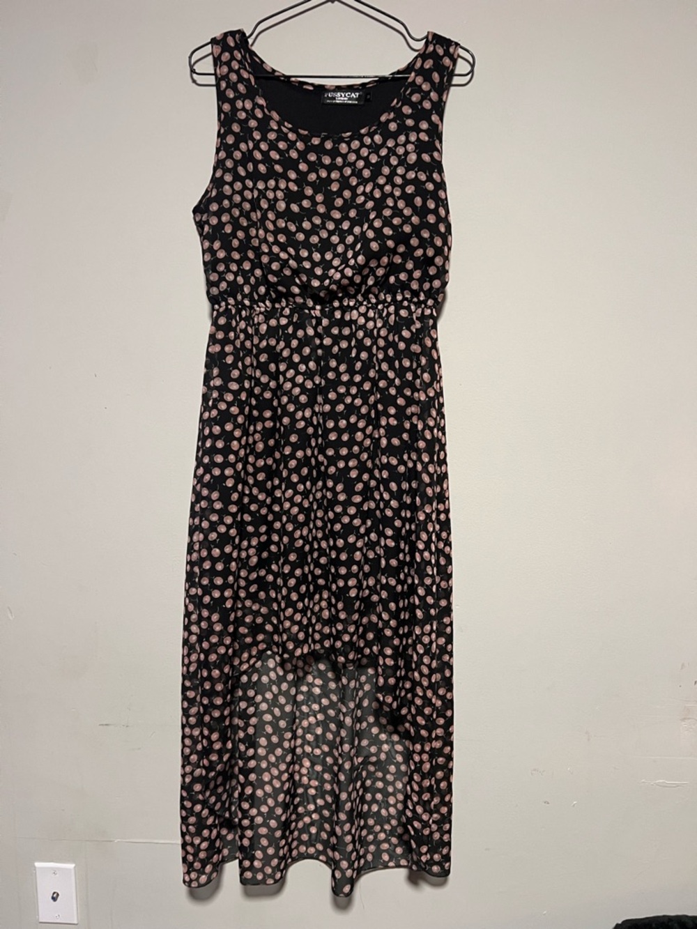 Pussycat London Women’s Size Medium Dress Sleeveless Lined High Low Hemline